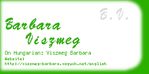 barbara viszmeg business card